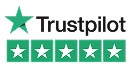Trustpilot five-star rating badge representing verified customer reviews and trusted business reputation.